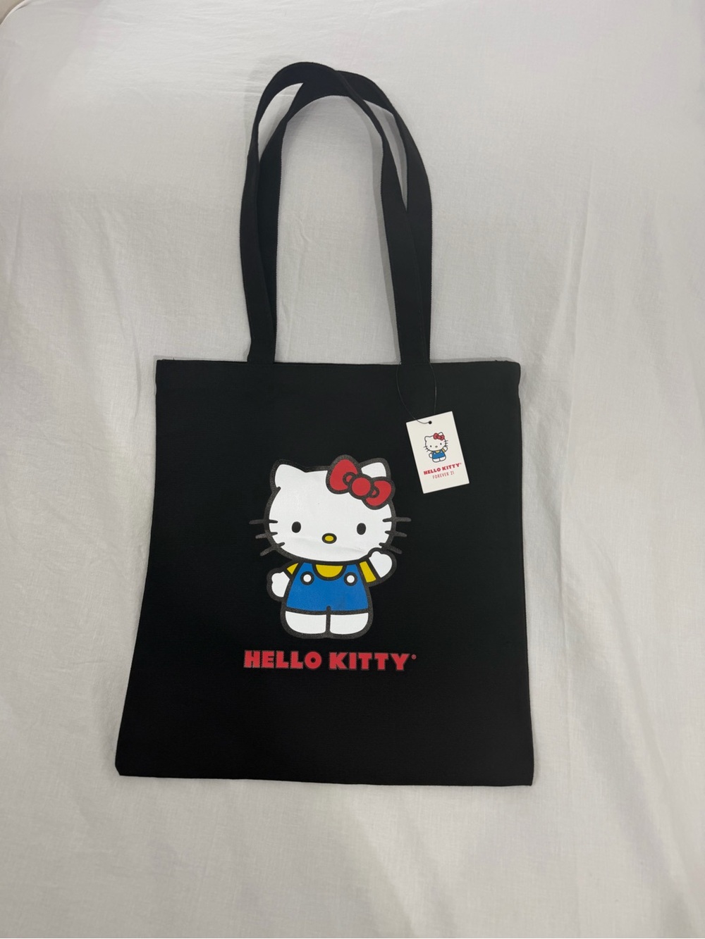 3/$30 Hello Kitty Black Tote with Red Bow and Blue Outfit NWT